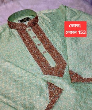 অরিজিনাল কাতান কাপড়ের লাক্সারি প্রিমিয়াম পাঞ্জাবি<br> কোড: ভি আই পি 153